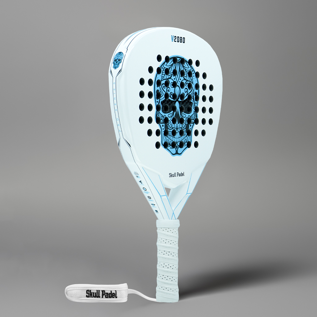 Skull Padel V2080 - White Blue 12K - Image 3